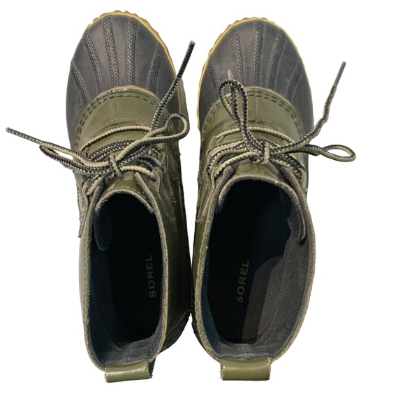 SOREL | Women’s Olive Green Patent Leather Out N‎ About Boots - Sz 7 - Picture 11 of 12